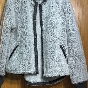 Women's Cozy Gray Teddy Jacket